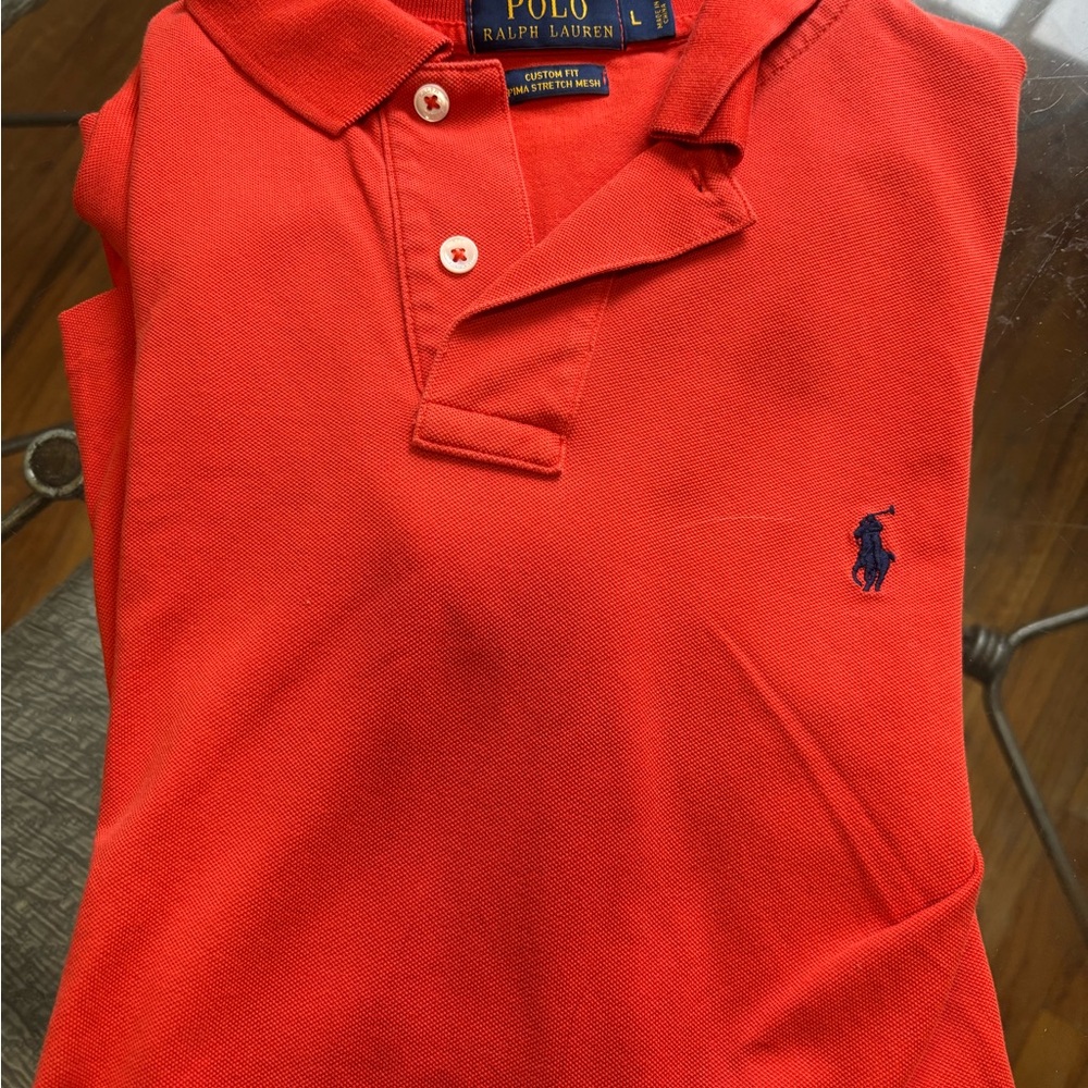 Ralph Lauren mens burnt orange Polo Shirt